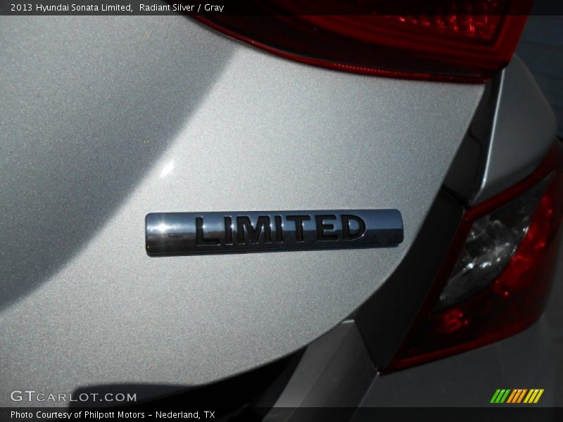 Radiant Silver / Gray 2013 Hyundai Sonata Limited