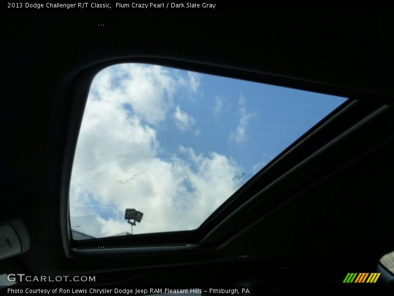 Sunroof of 2013 Challenger R/T Classic