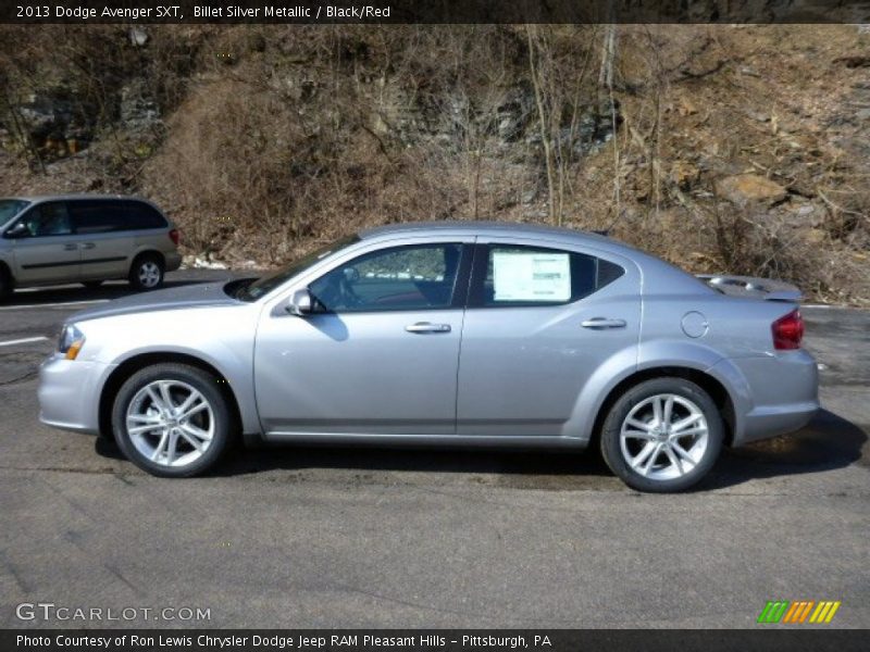 Billet Silver Metallic / Black/Red 2013 Dodge Avenger SXT