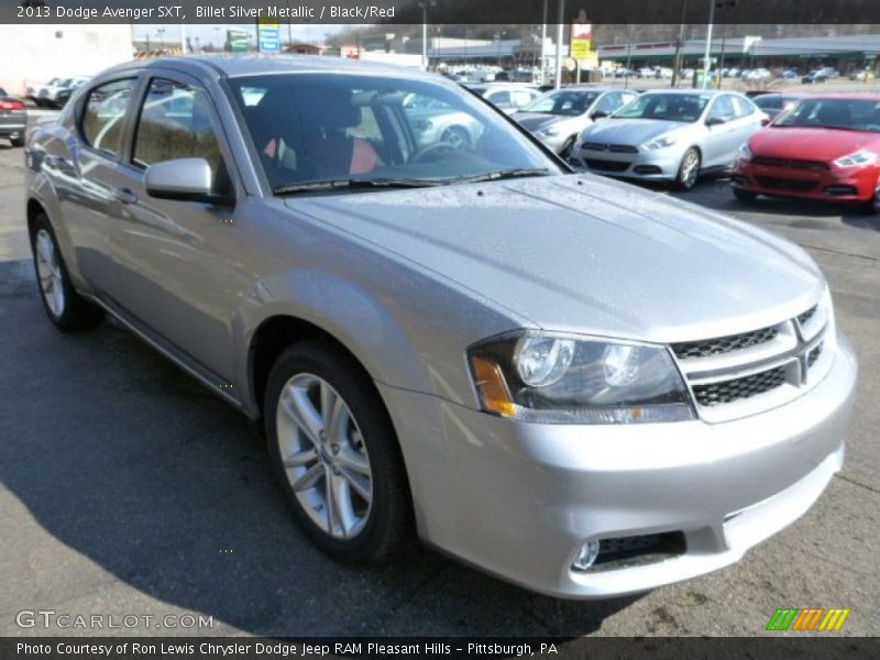 Billet Silver Metallic / Black/Red 2013 Dodge Avenger SXT