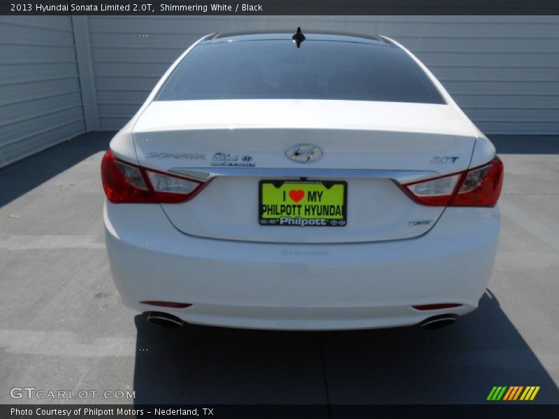 Shimmering White / Black 2013 Hyundai Sonata Limited 2.0T