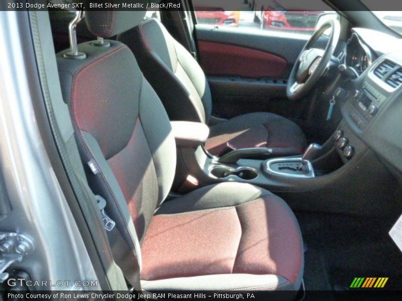 Billet Silver Metallic / Black/Red 2013 Dodge Avenger SXT