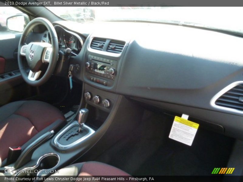Billet Silver Metallic / Black/Red 2013 Dodge Avenger SXT