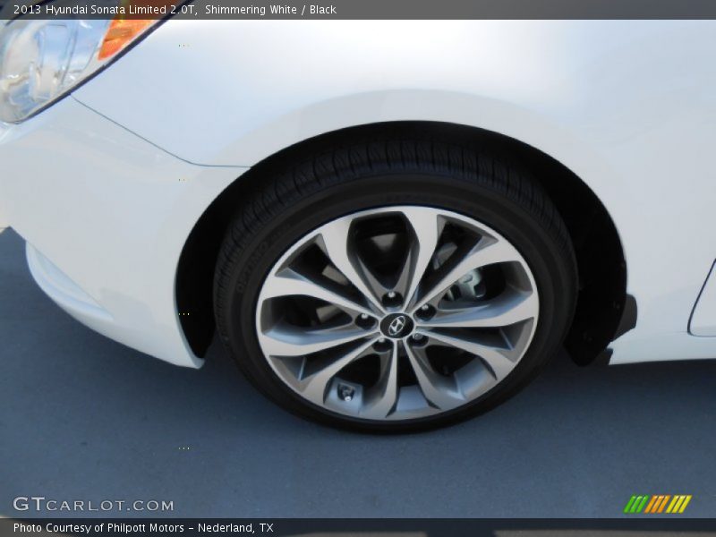 Shimmering White / Black 2013 Hyundai Sonata Limited 2.0T