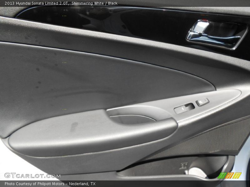 Shimmering White / Black 2013 Hyundai Sonata Limited 2.0T