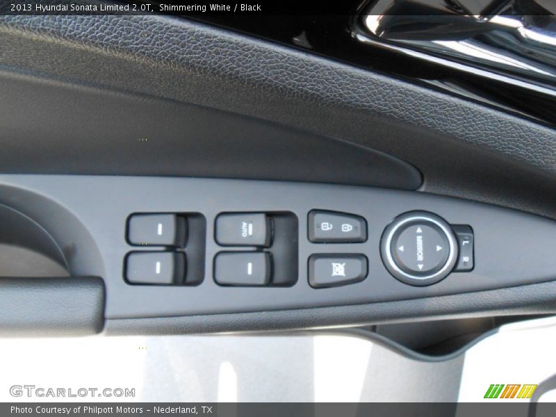 Shimmering White / Black 2013 Hyundai Sonata Limited 2.0T