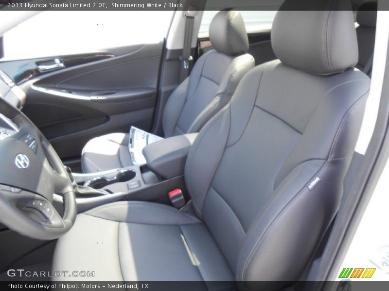Shimmering White / Black 2013 Hyundai Sonata Limited 2.0T