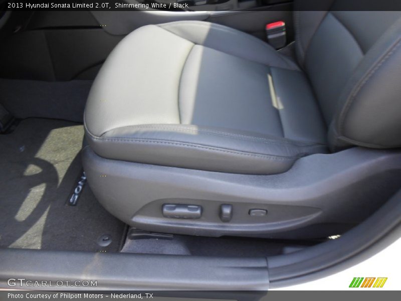 Shimmering White / Black 2013 Hyundai Sonata Limited 2.0T