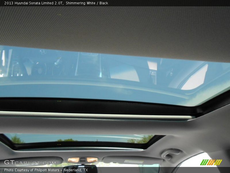 Shimmering White / Black 2013 Hyundai Sonata Limited 2.0T