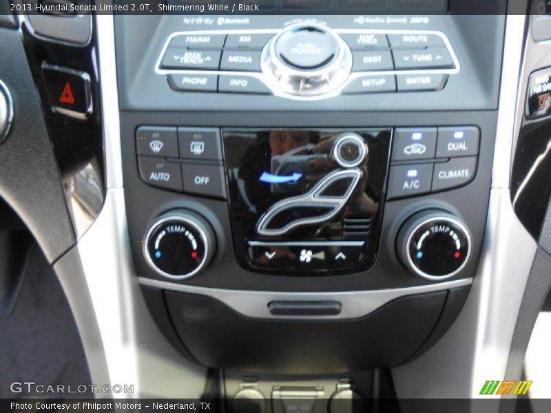 Shimmering White / Black 2013 Hyundai Sonata Limited 2.0T