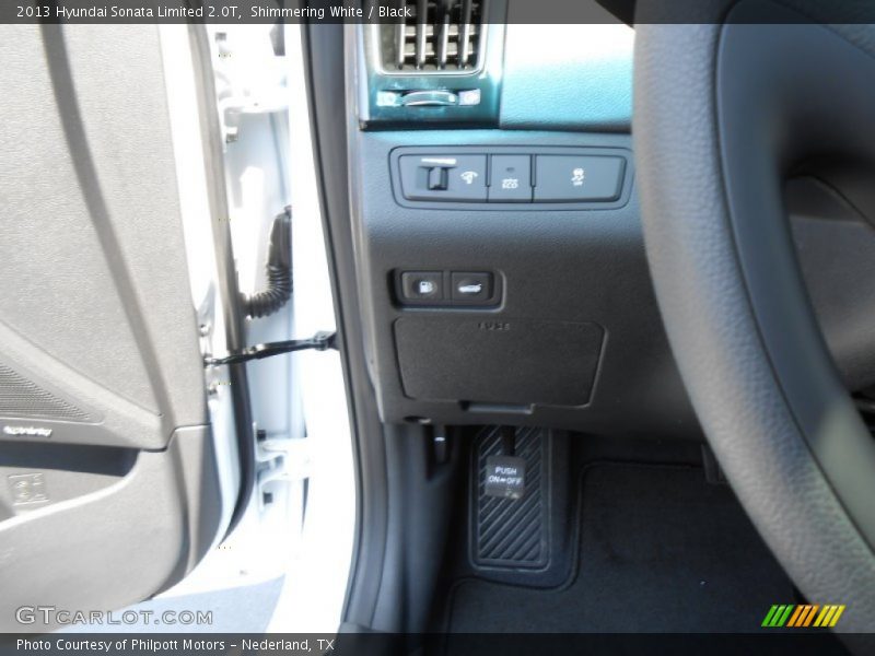 Shimmering White / Black 2013 Hyundai Sonata Limited 2.0T