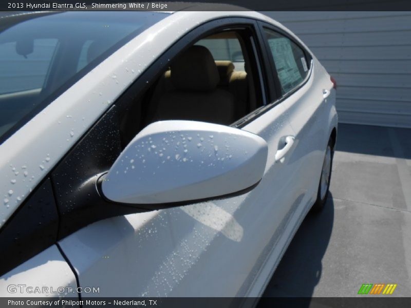 Shimmering White / Beige 2013 Hyundai Elantra GLS