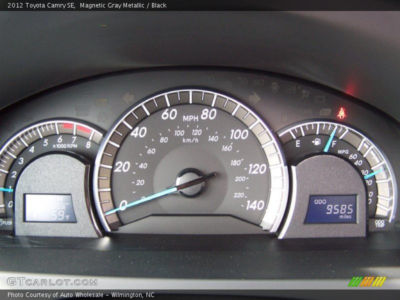 Magnetic Gray Metallic / Black 2012 Toyota Camry SE