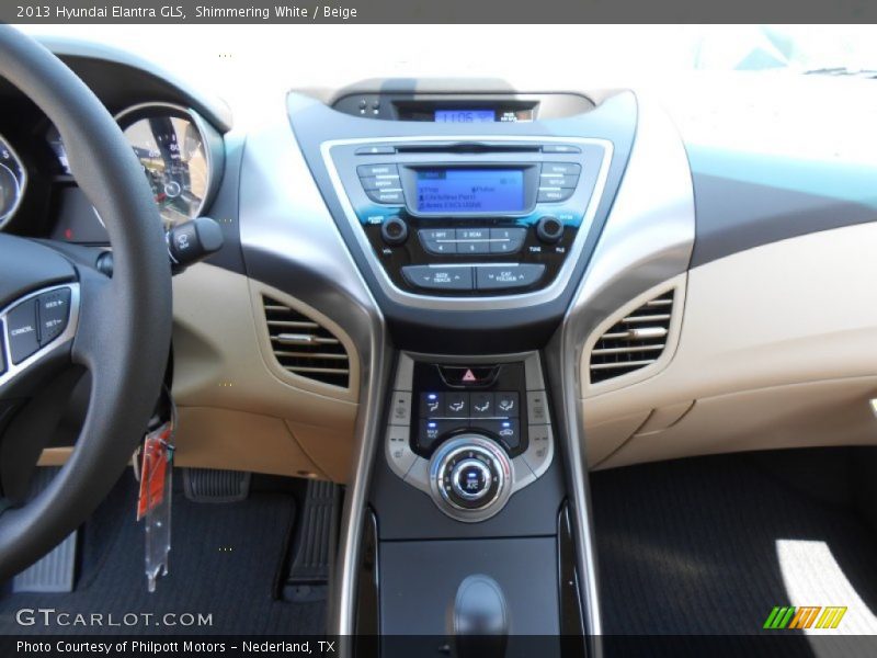 Shimmering White / Beige 2013 Hyundai Elantra GLS