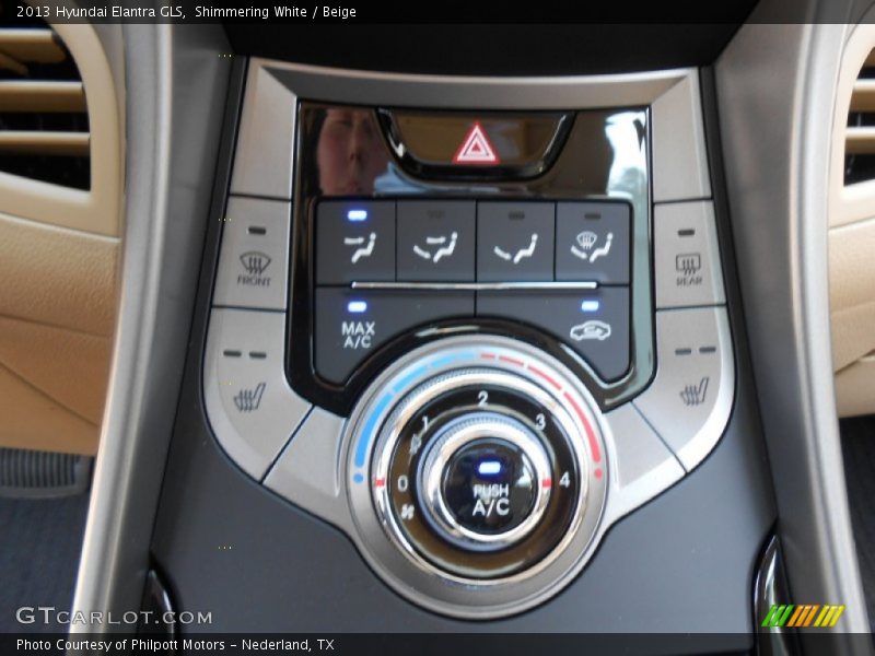 Shimmering White / Beige 2013 Hyundai Elantra GLS