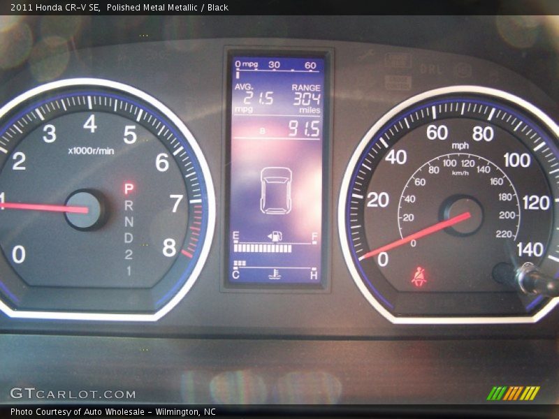 Polished Metal Metallic / Black 2011 Honda CR-V SE