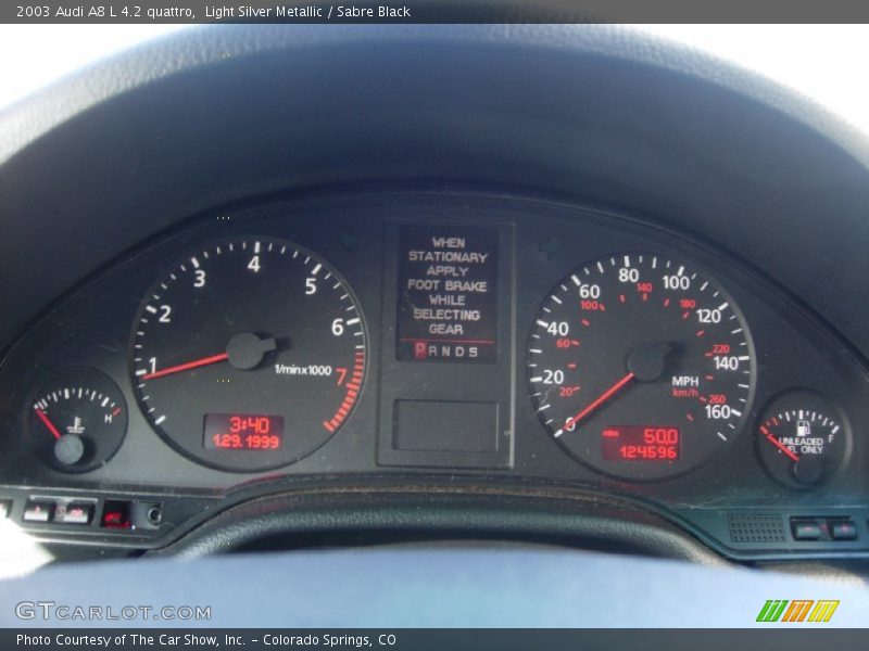 Light Silver Metallic / Sabre Black 2003 Audi A8 L 4.2 quattro