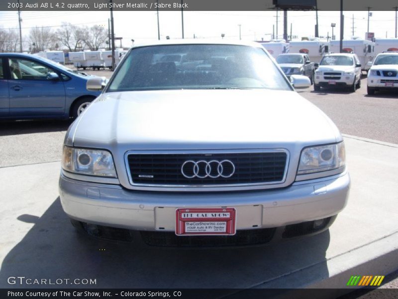 Light Silver Metallic / Sabre Black 2003 Audi A8 L 4.2 quattro