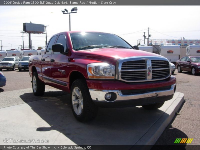 Flame Red / Medium Slate Gray 2006 Dodge Ram 1500 SLT Quad Cab 4x4