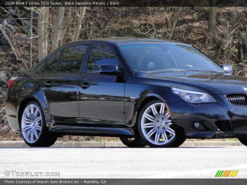 Black Sapphire Metallic / Black 2008 BMW 5 Series 550i Sedan
