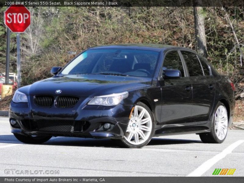 Black Sapphire Metallic / Black 2008 BMW 5 Series 550i Sedan
