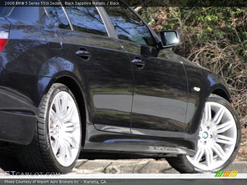 Black Sapphire Metallic / Black 2008 BMW 5 Series 550i Sedan
