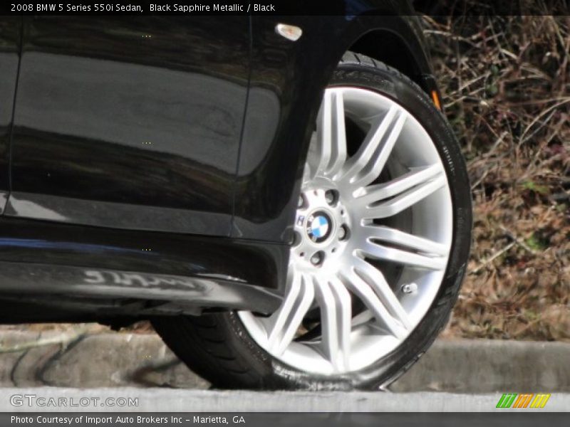 Black Sapphire Metallic / Black 2008 BMW 5 Series 550i Sedan