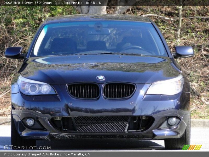 Black Sapphire Metallic / Black 2008 BMW 5 Series 550i Sedan