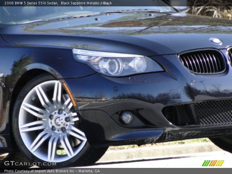 Black Sapphire Metallic / Black 2008 BMW 5 Series 550i Sedan