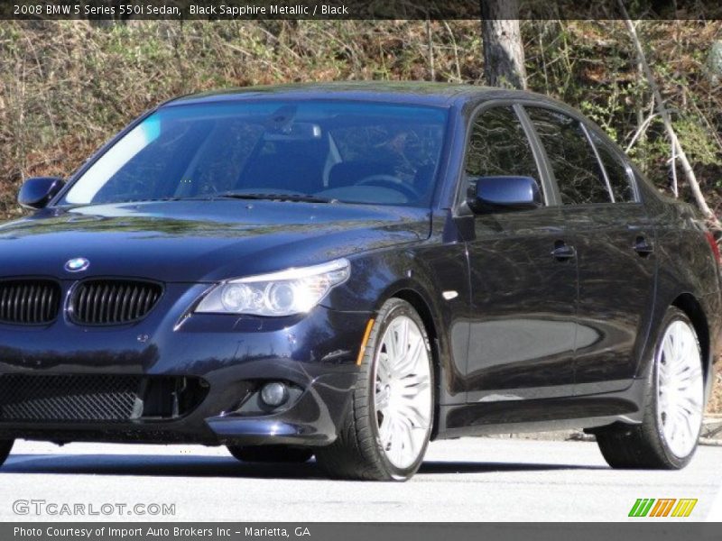 Black Sapphire Metallic / Black 2008 BMW 5 Series 550i Sedan