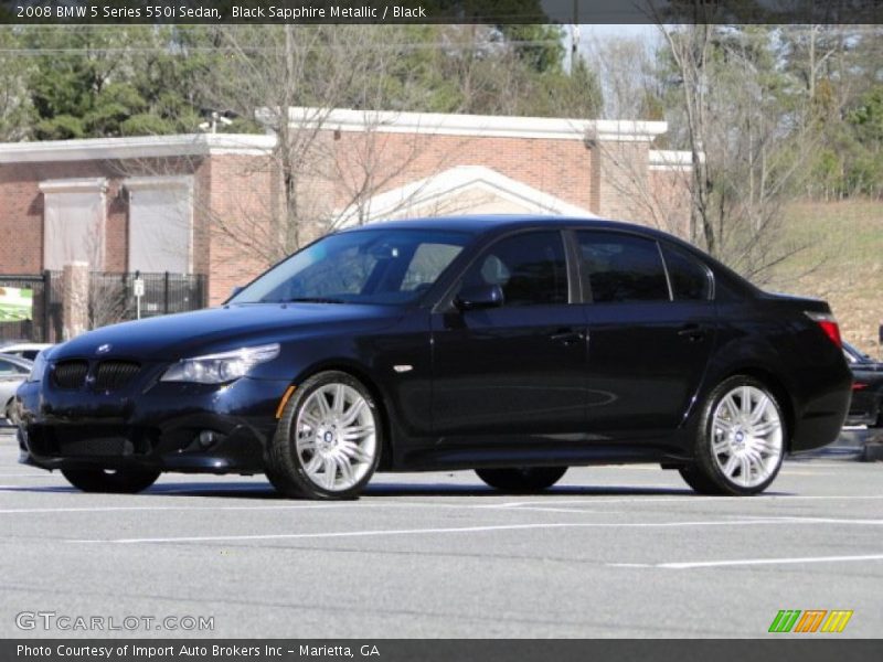 Black Sapphire Metallic / Black 2008 BMW 5 Series 550i Sedan