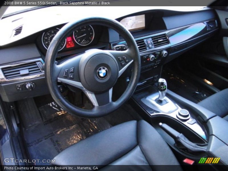 Black Sapphire Metallic / Black 2008 BMW 5 Series 550i Sedan