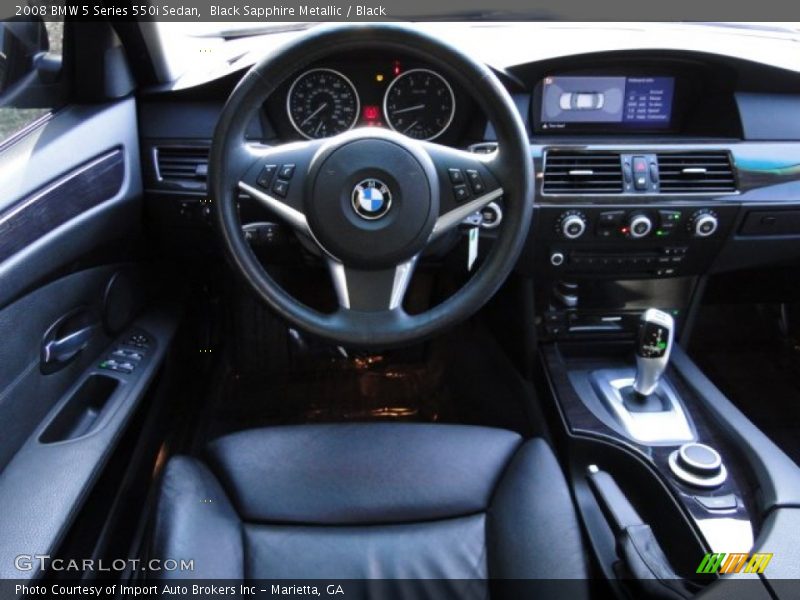 Black Sapphire Metallic / Black 2008 BMW 5 Series 550i Sedan