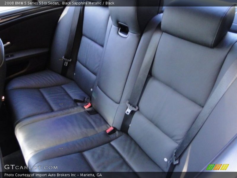 Black Sapphire Metallic / Black 2008 BMW 5 Series 550i Sedan