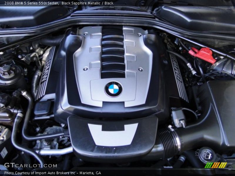 Black Sapphire Metallic / Black 2008 BMW 5 Series 550i Sedan