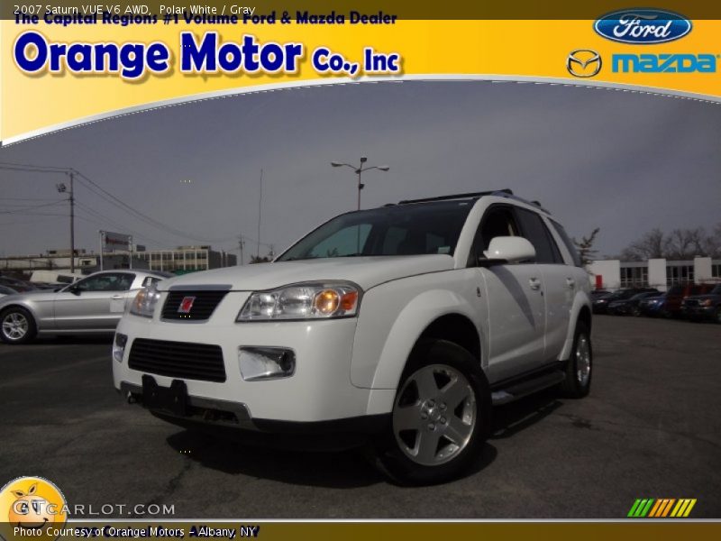 Polar White / Gray 2007 Saturn VUE V6 AWD