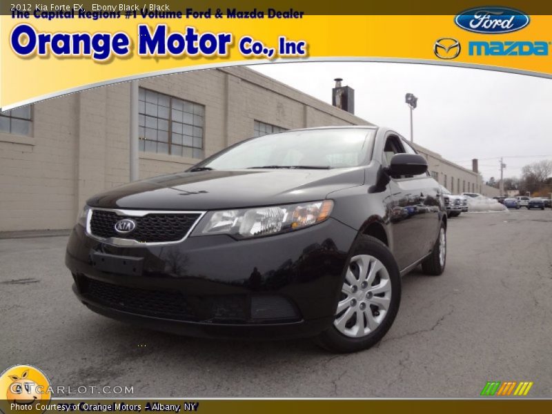Ebony Black / Black 2012 Kia Forte EX