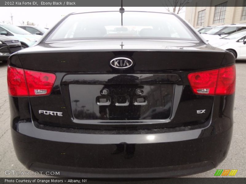 Ebony Black / Black 2012 Kia Forte EX