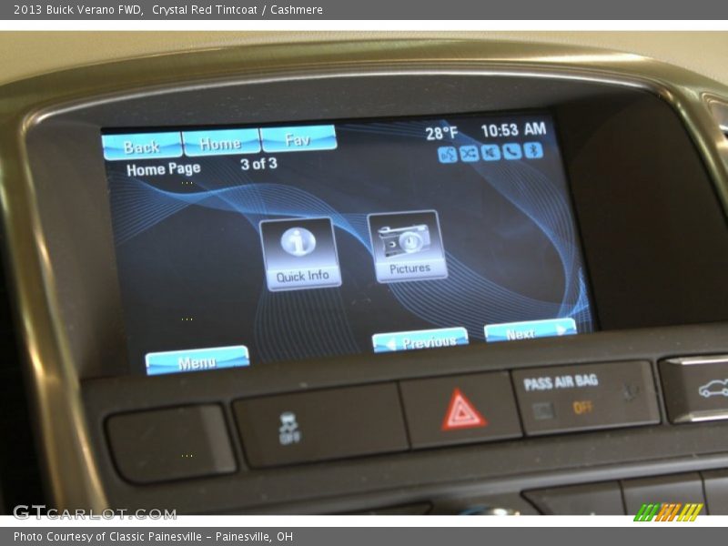 Crystal Red Tintcoat / Cashmere 2013 Buick Verano FWD
