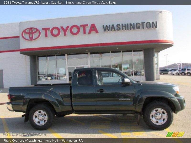 Timberland Green Mica / Sand Beige 2011 Toyota Tacoma SR5 Access Cab 4x4