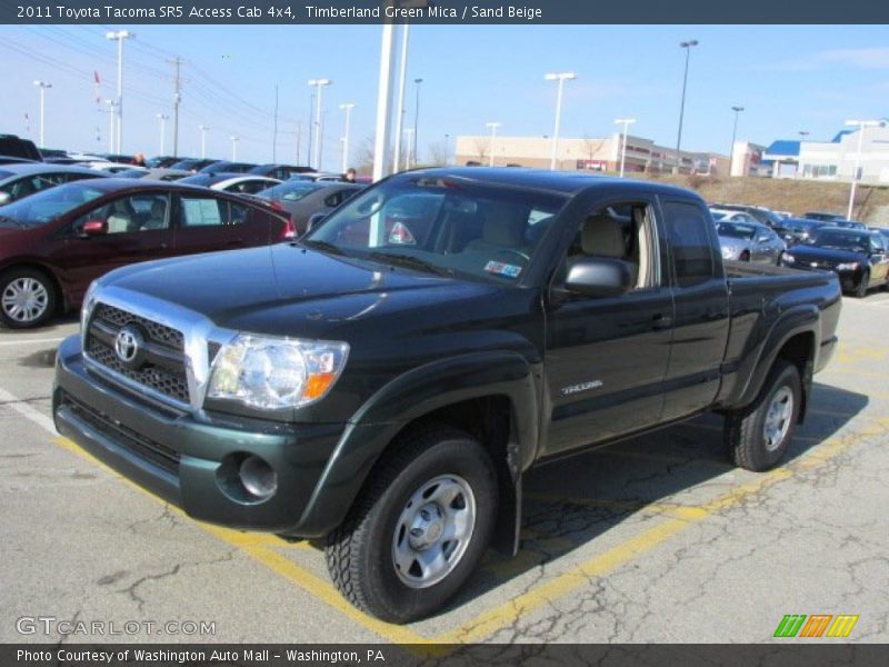 Timberland Green Mica / Sand Beige 2011 Toyota Tacoma SR5 Access Cab 4x4