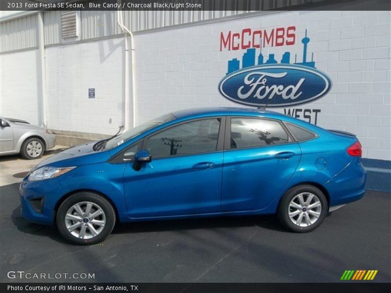 Blue Candy / Charcoal Black/Light Stone 2013 Ford Fiesta SE Sedan