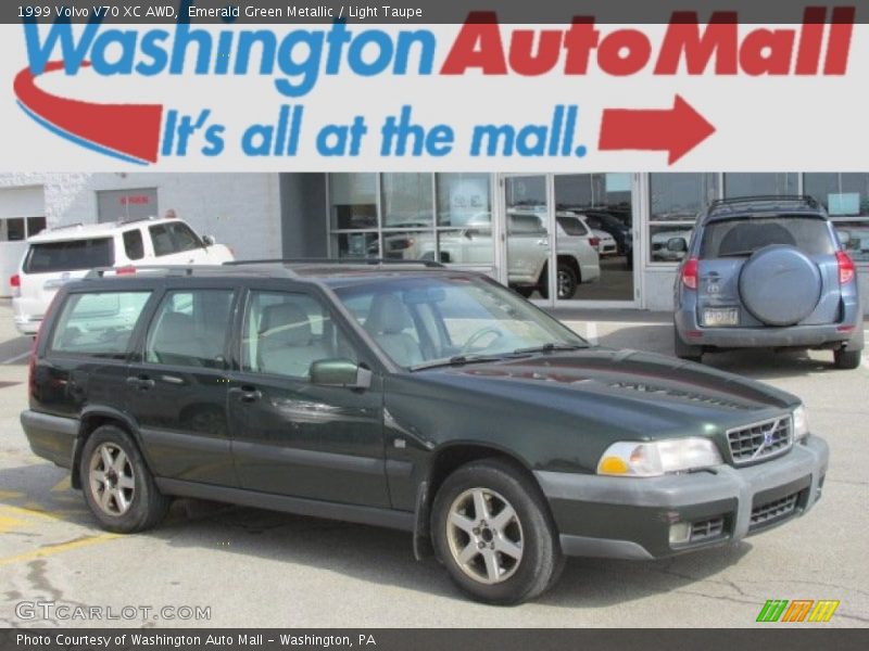 Emerald Green Metallic / Light Taupe 1999 Volvo V70 XC AWD