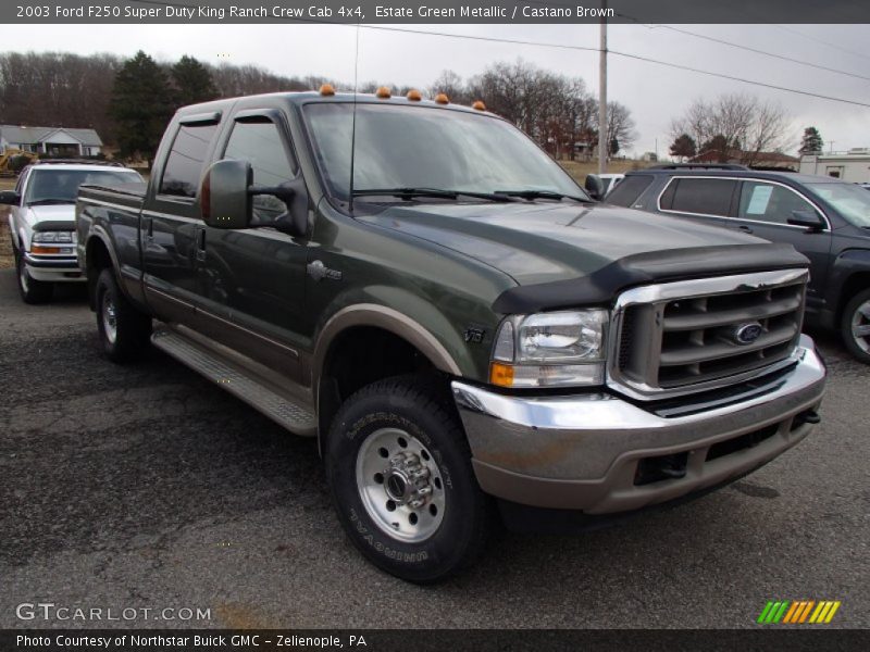 Estate Green Metallic / Castano Brown 2003 Ford F250 Super Duty King Ranch Crew Cab 4x4