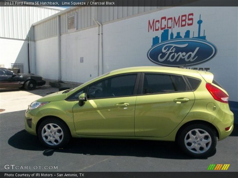 Lime Squeeze / Charcoal Black 2013 Ford Fiesta SE Hatchback