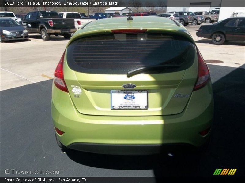Lime Squeeze / Charcoal Black 2013 Ford Fiesta SE Hatchback