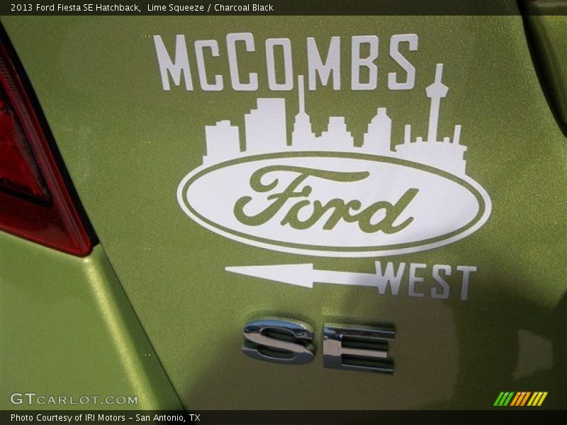 Lime Squeeze / Charcoal Black 2013 Ford Fiesta SE Hatchback