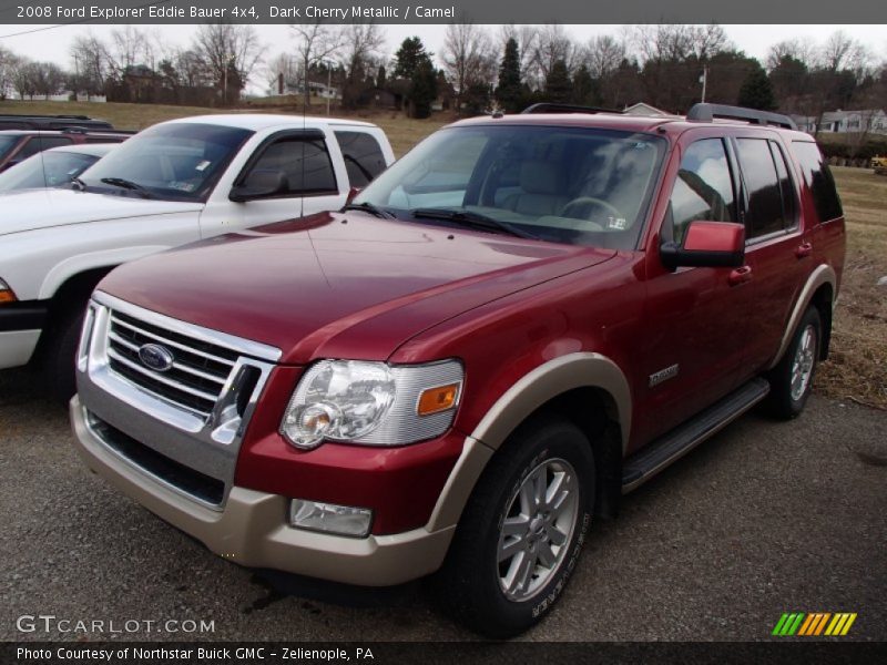 Dark Cherry Metallic / Camel 2008 Ford Explorer Eddie Bauer 4x4