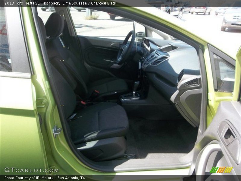 Lime Squeeze / Charcoal Black 2013 Ford Fiesta SE Hatchback