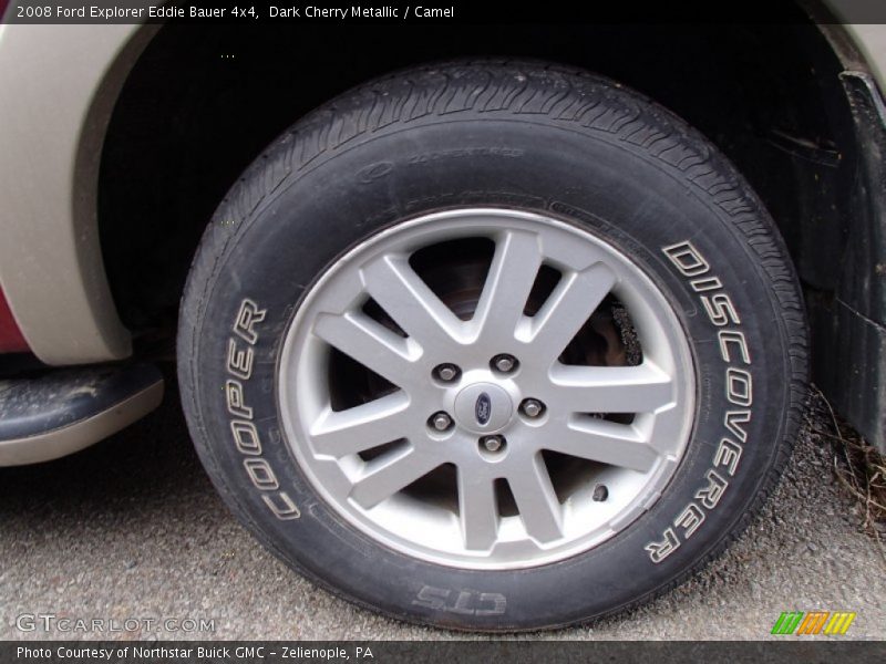 Dark Cherry Metallic / Camel 2008 Ford Explorer Eddie Bauer 4x4